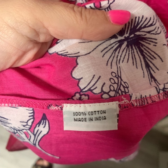 Kiki Sol Fuchsia Floral Print Top Blouse - Picture 5 of 5